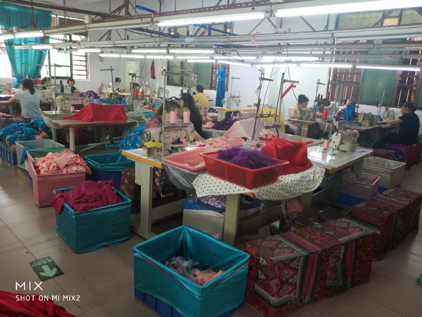 Bimeini sewing workshop, real production floor
