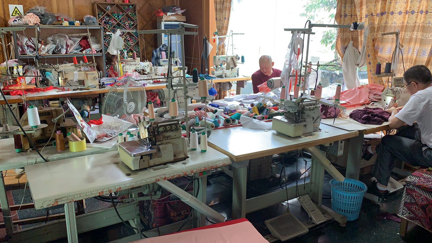 Bimeini sewing workshop at work